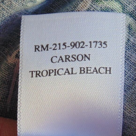 RAILS Shirt, M, Carson, Blue,  Palm Trees/Umbrellas, Buttons, Pocket - Picture 14 of 16